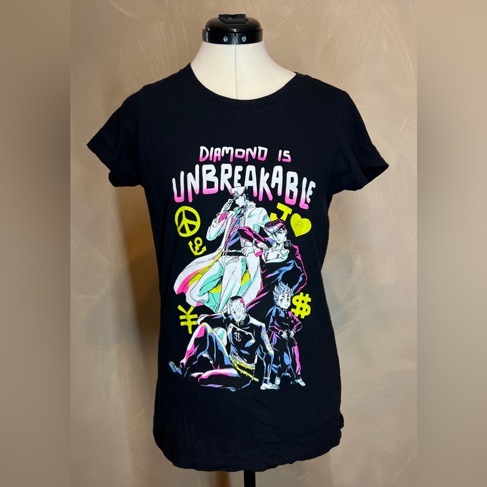 JoJo's Bizarre Adventure Anime women’s short sleeve Casual Graphic T-Shirt|Sz:M